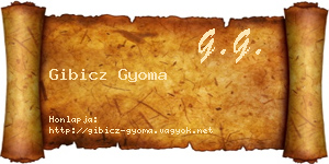 Gibicz Gyoma névjegykártya